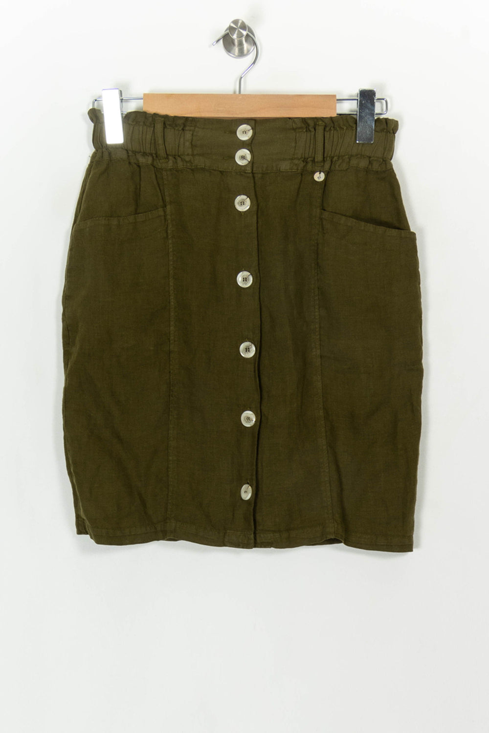 Jupe Boutonnée Verte - Taille S/36 de la marque One Step | PARAD118810 - Vendu par Paradigme - Image 2