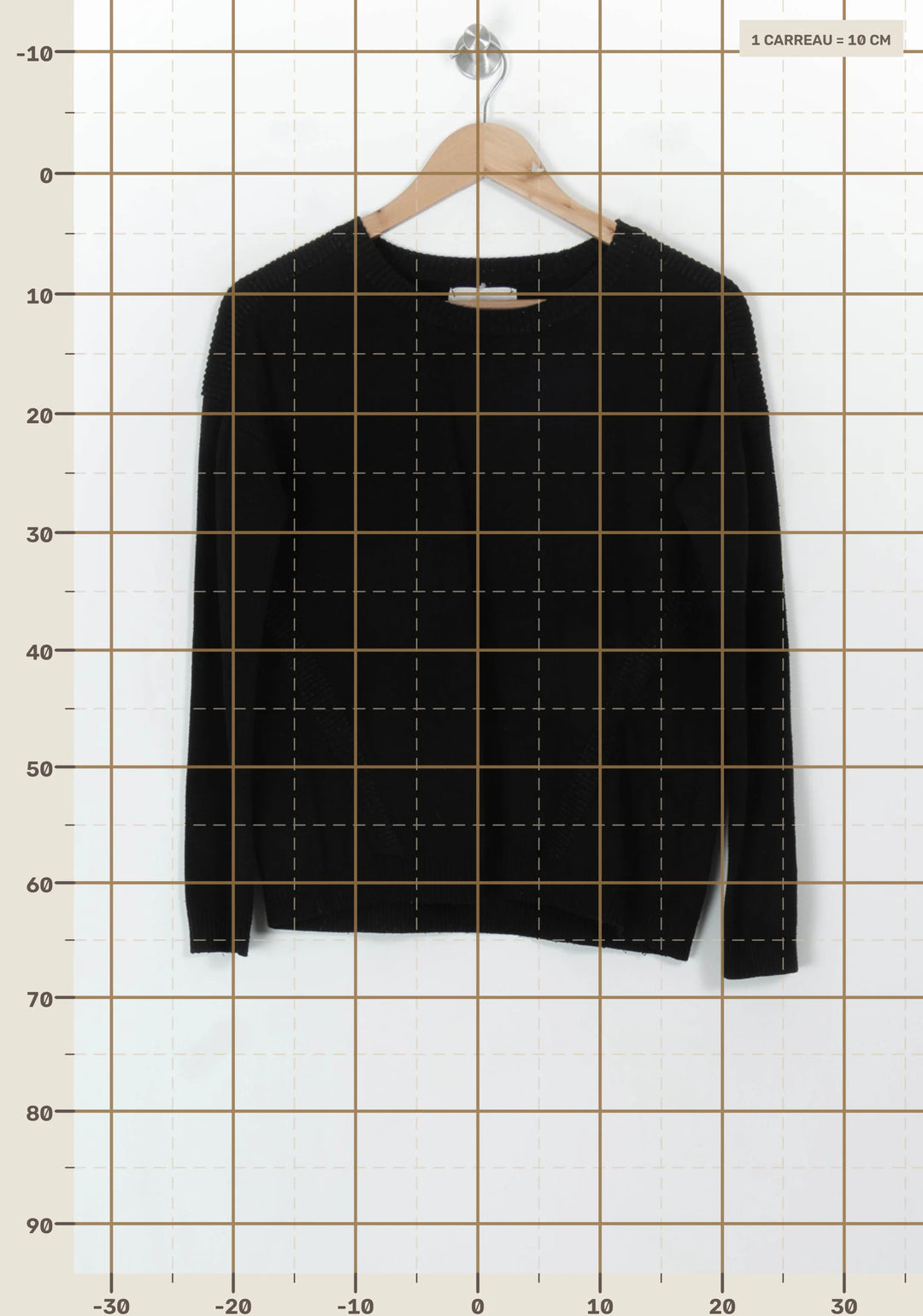Pull Noir - Taille S/36 de la marque Sud express | PARAD118812 - Vendu par Paradigme - Image 4