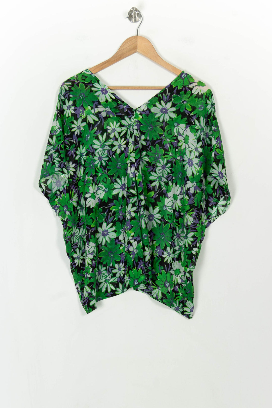 Blouse Verte et Noire - Taille S/36 de la marque Indies | PARAD118814 - Vendu par Paradigme - Image 5