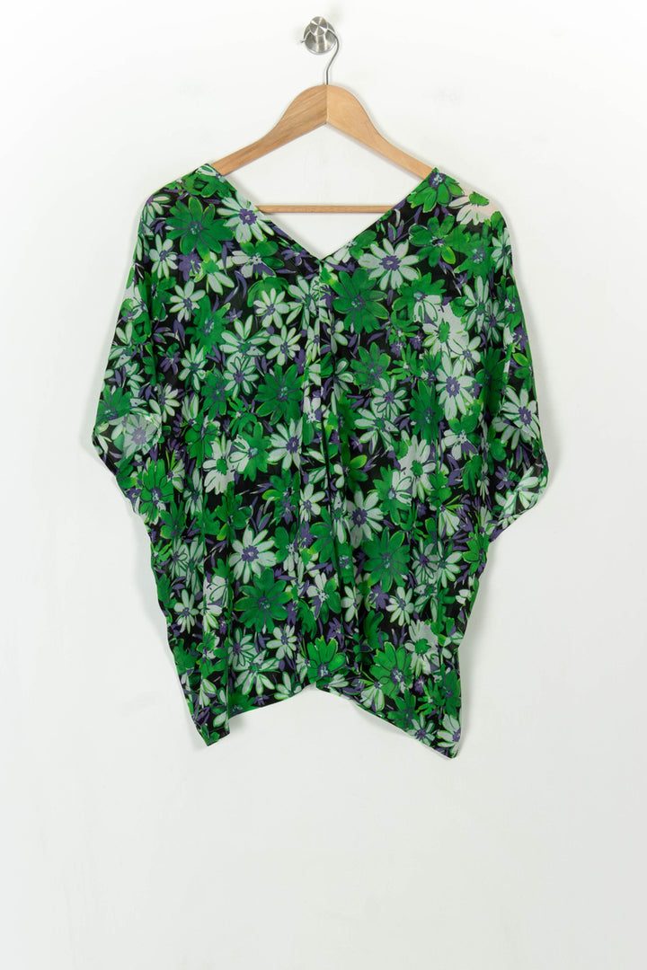 Blouse Verte et Noire - Taille S/36 de la marque Indies | PARAD118814 - Vendu par Paradigme - Image 5