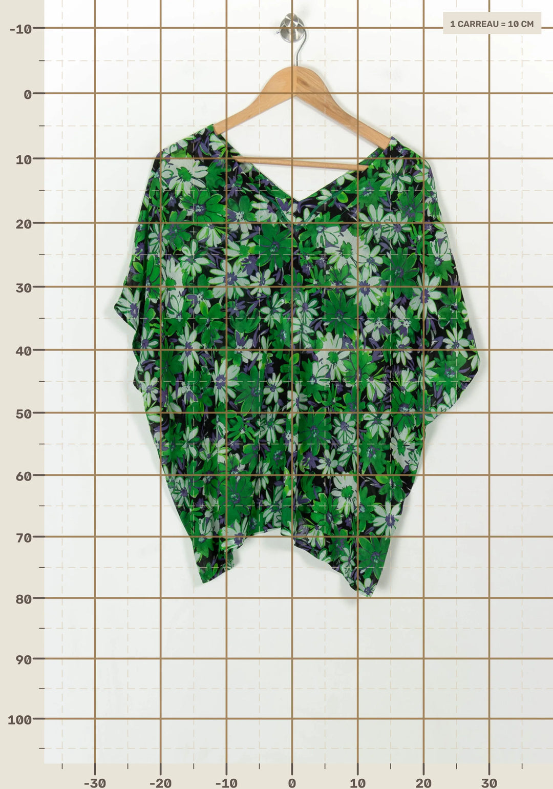Blouse Verte et Noire - Taille S/36 de la marque Indies | PARAD118814 - Vendu par Paradigme - Image 4