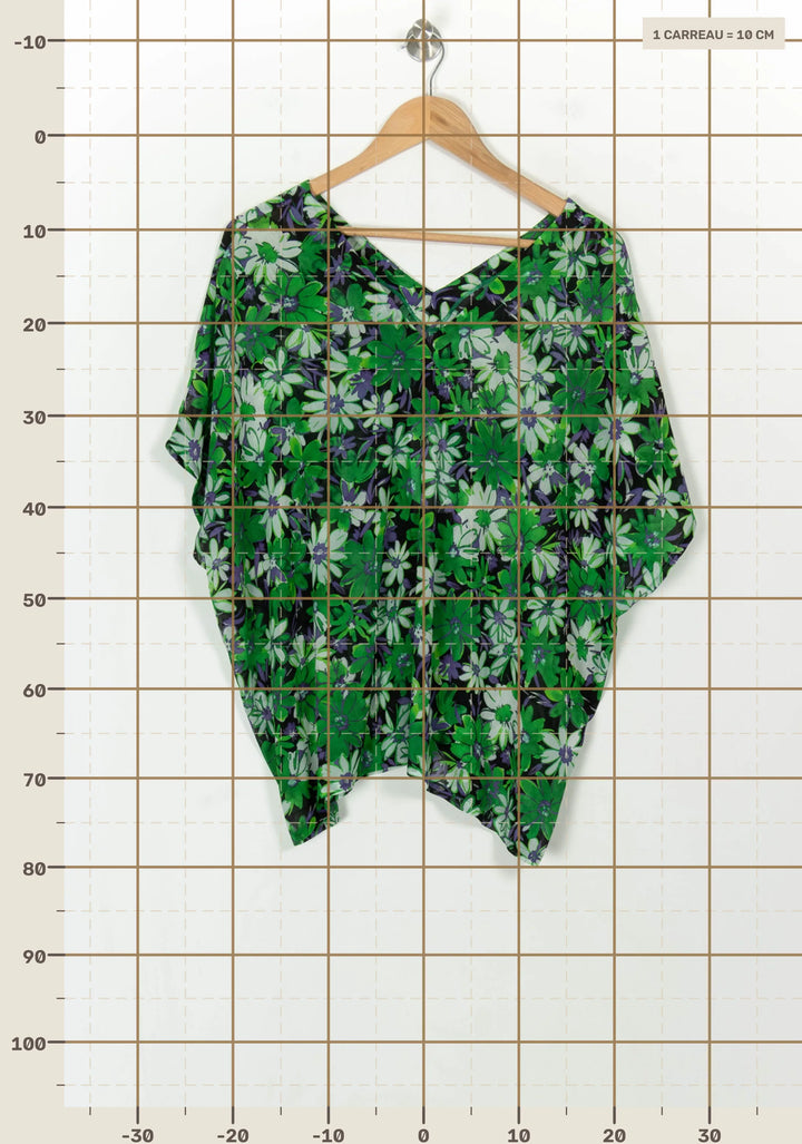 Blouse Verte et Noire - Taille S/36 de la marque Indies | PARAD118814 - Vendu par Paradigme - Image 4