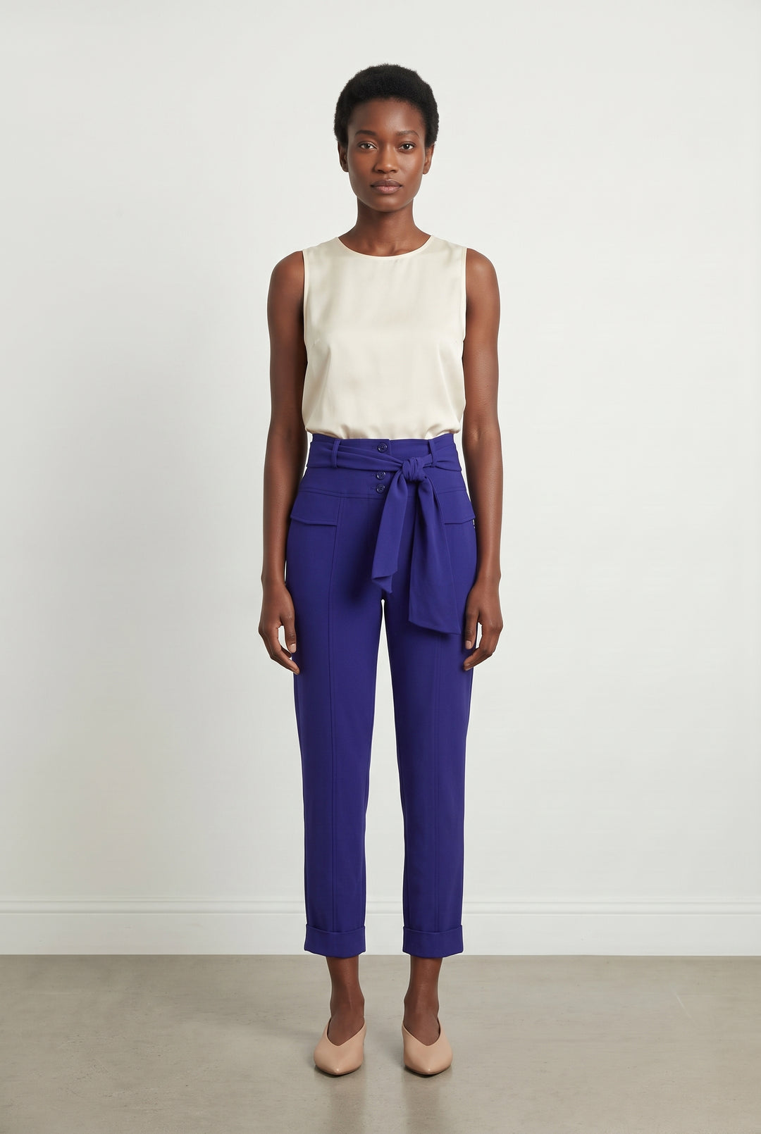 Pantalon Violet - Taille M/38 de la marque Indies | PARAD118818 - Vendu par Paradigme - Image 1