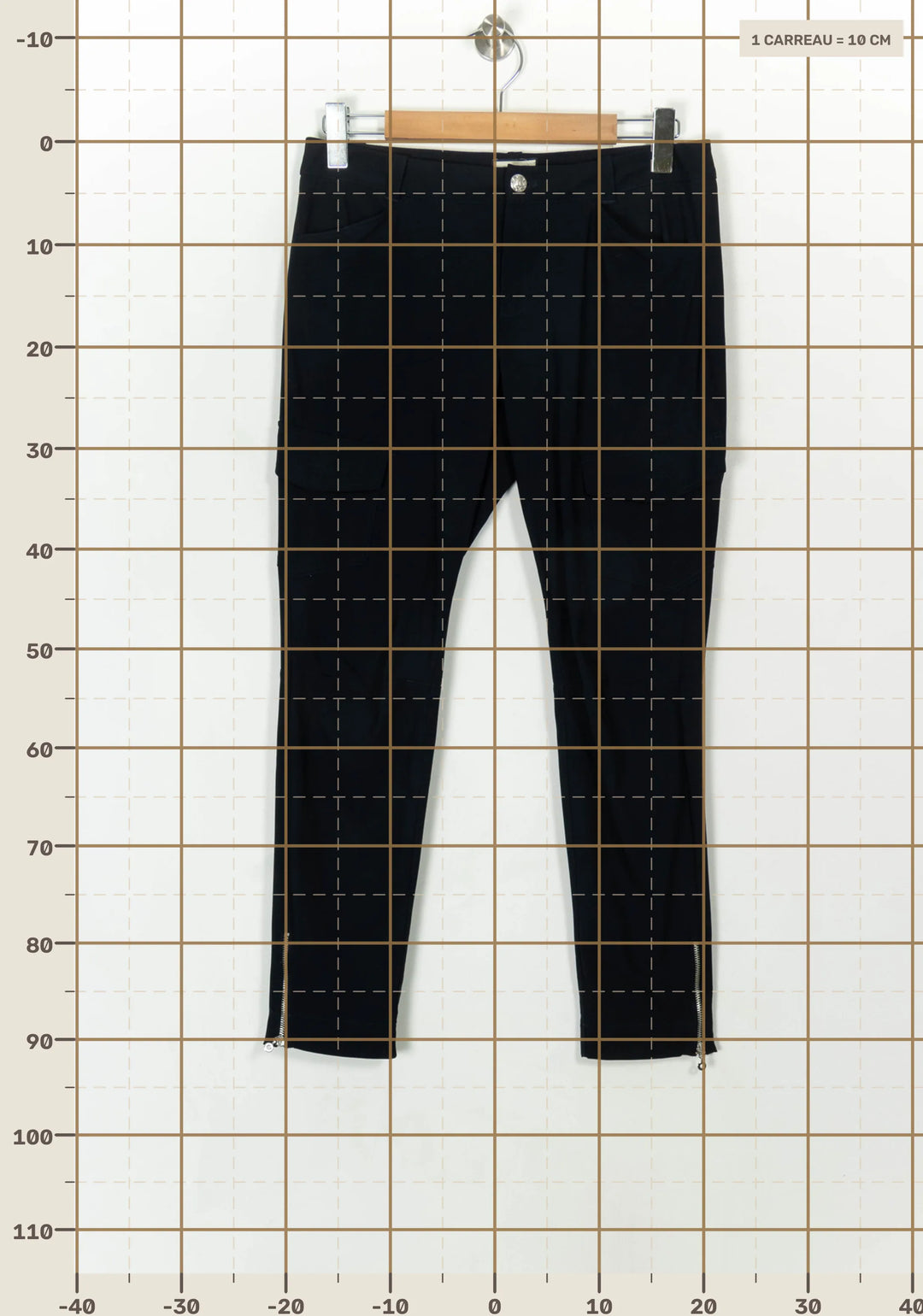 Pantalon Cargo Bleu - Taille L/40 de la marque Indies | PARAD118820 - Vendu par Paradigme - Image 4