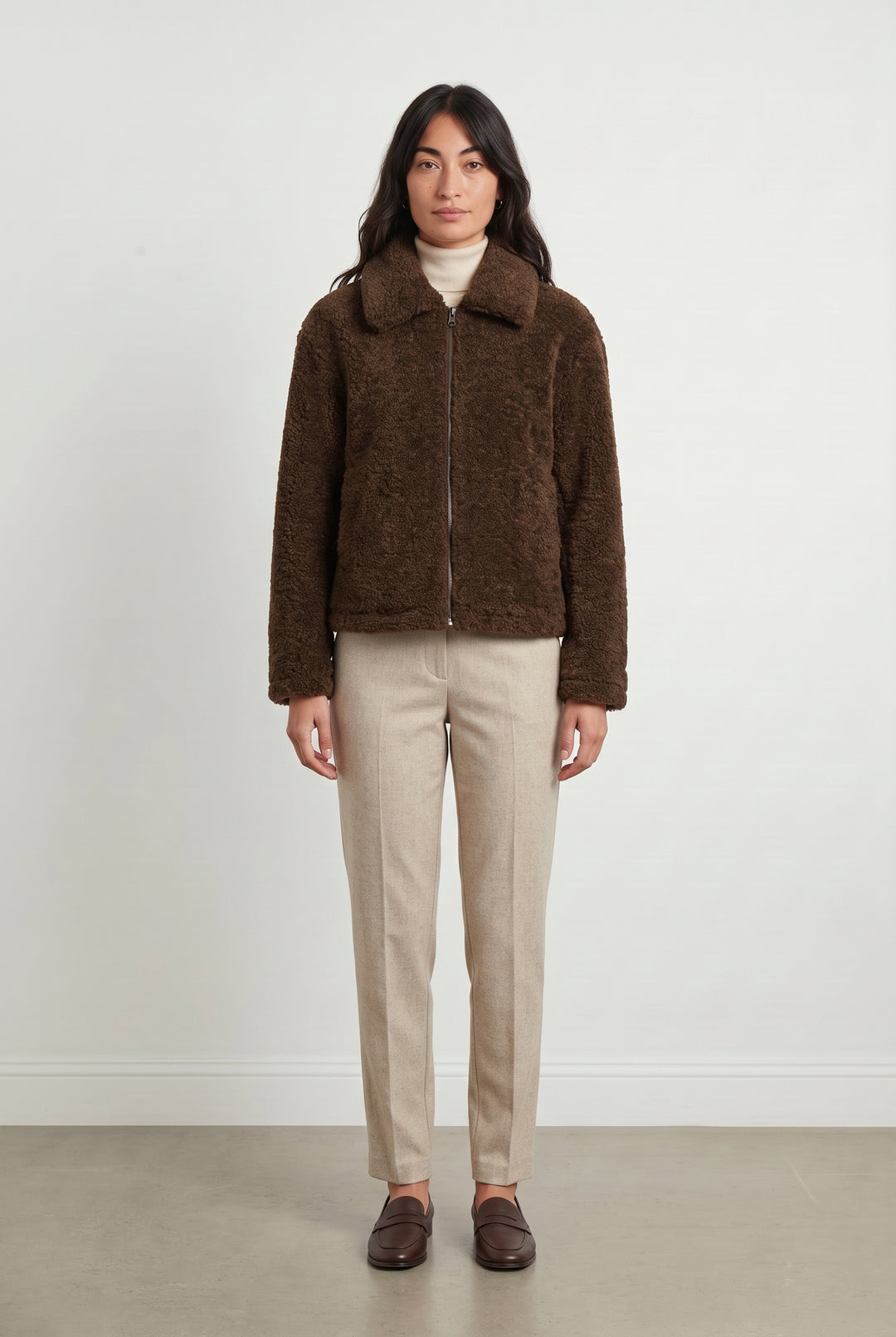 Blouson Marron - Taille M/38 de la marque Caroll | PARAD118821 - Vendu par Paradigme - Image 1