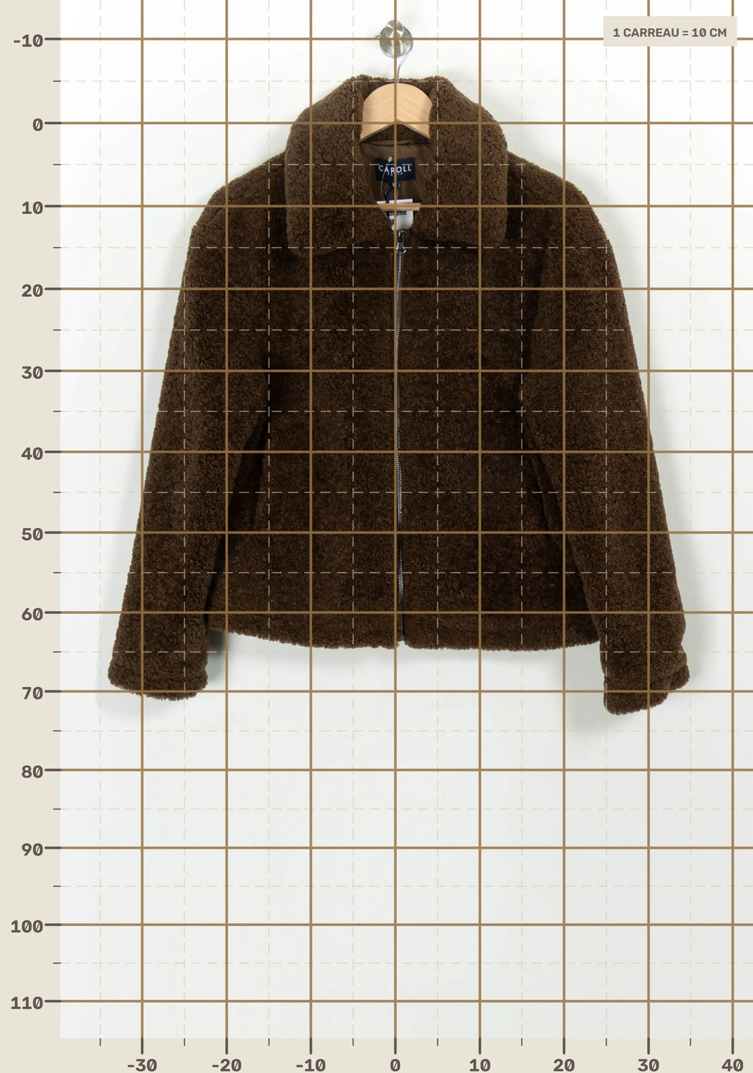 Blouson Marron - Taille M/38 de la marque Caroll | PARAD118821 - Vendu par Paradigme - Image 4