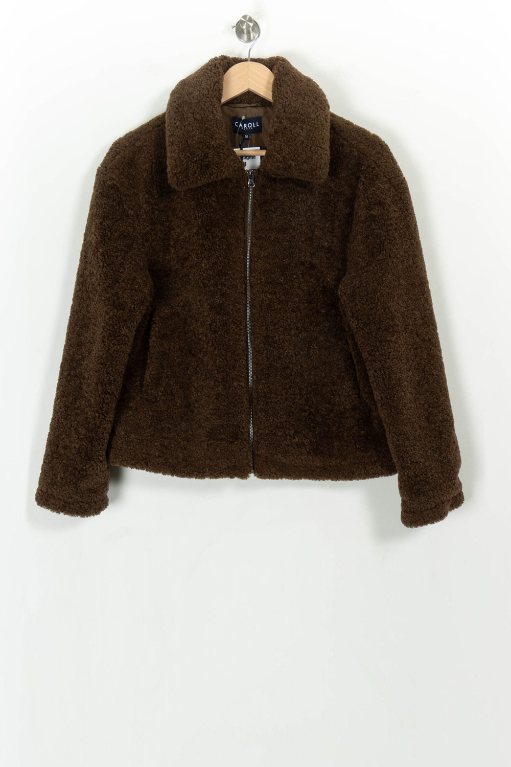 Blouson Marron - Taille M/38 de la marque Caroll | PARAD118821 - Vendu par Paradigme - Image 2