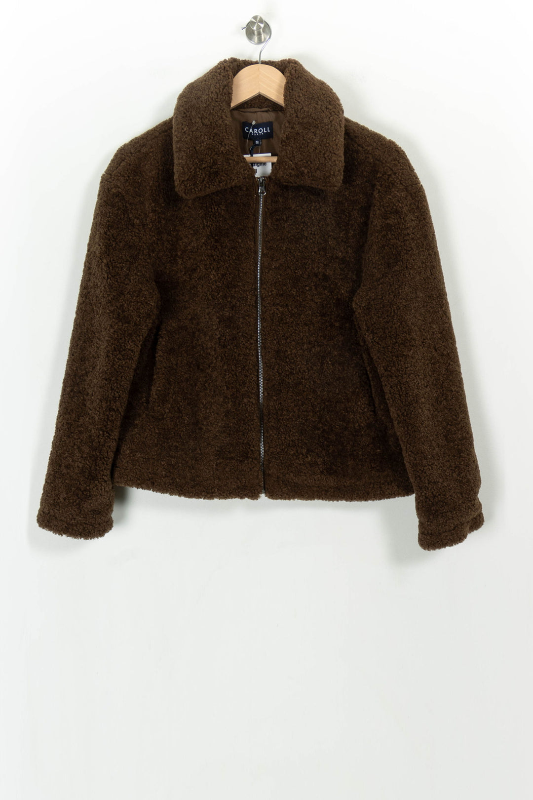 Blouson Marron - Taille M/38 de la marque Caroll | PARAD118821 - Vendu par Paradigme - Image 2