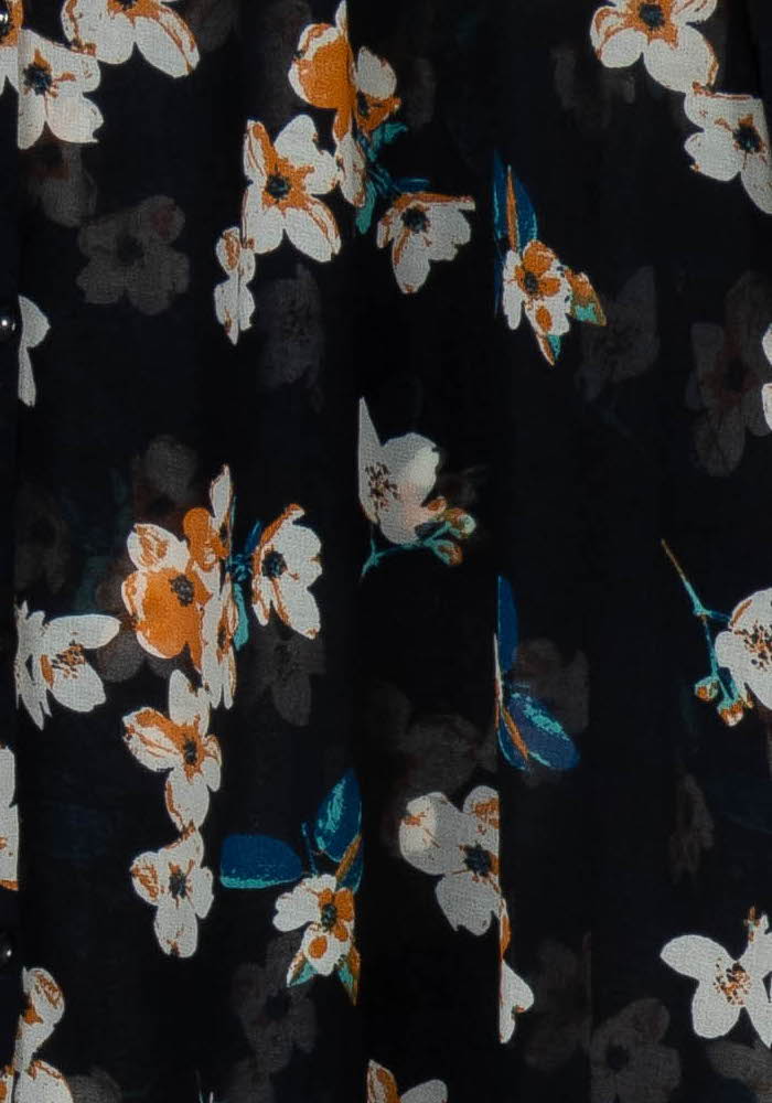 Blouse Noire et Fleurie - Taille S/36 de la marque Grace &amp; Mila | PARAD118822 - Vendu par Paradigme - Image 3
