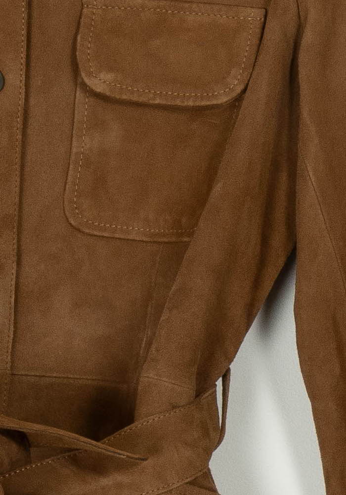 Veste Ceinturée Marron - Taille XL/42 de la marque Caroll | PARAD118824 - Vendu par Paradigme - Image 3