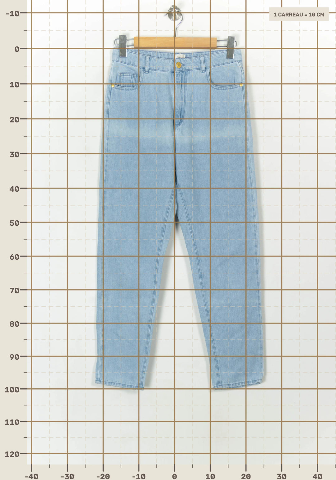 Jean Bleu Clair - Taille M/38 de la marque Des petits hauts | PARAD118825 - Vendu par Paradigme - Image 4