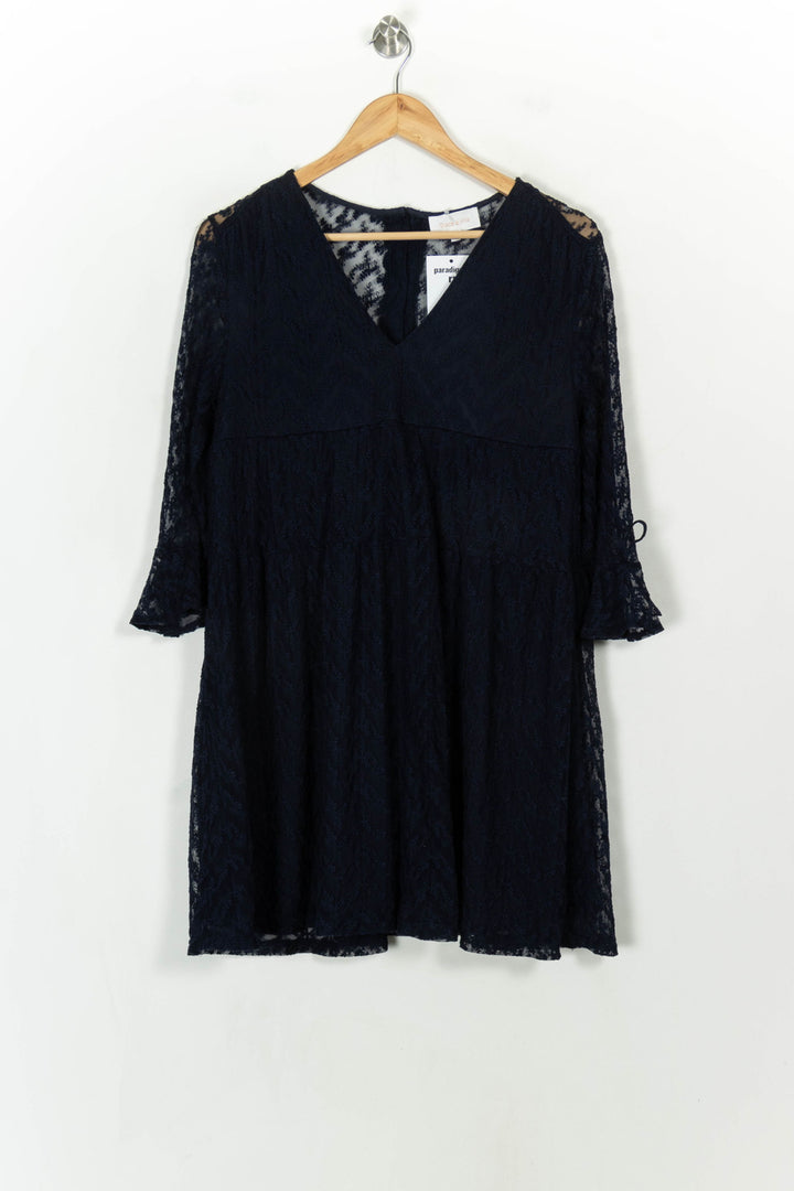 Robe Dentelle Bleue - Taille M/38 de la marque Grace &amp; Mila | PARAD118826 - Vendu par Paradigme - Image 2