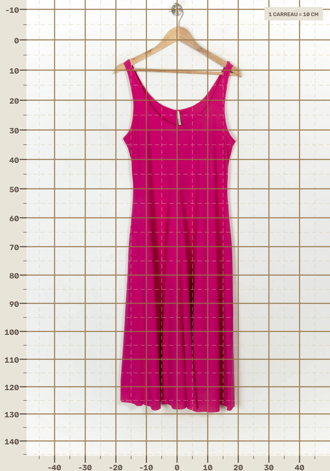 Robe Longue Rose - Taille XXL/44 de la marque Indies | PARAD118828 - Vendu par Paradigme - Image 4