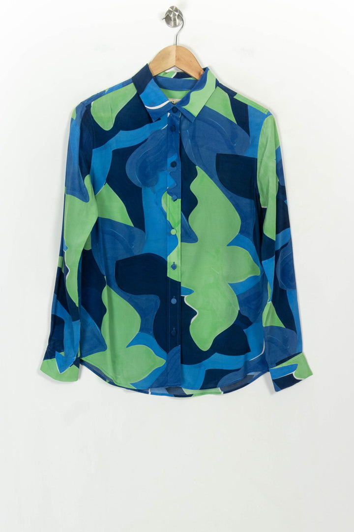 Chemise Bleu et Verte - Taille S/36 de la marque Soi Paris | PARAD118832 - Vendu par Paradigme - Image 2