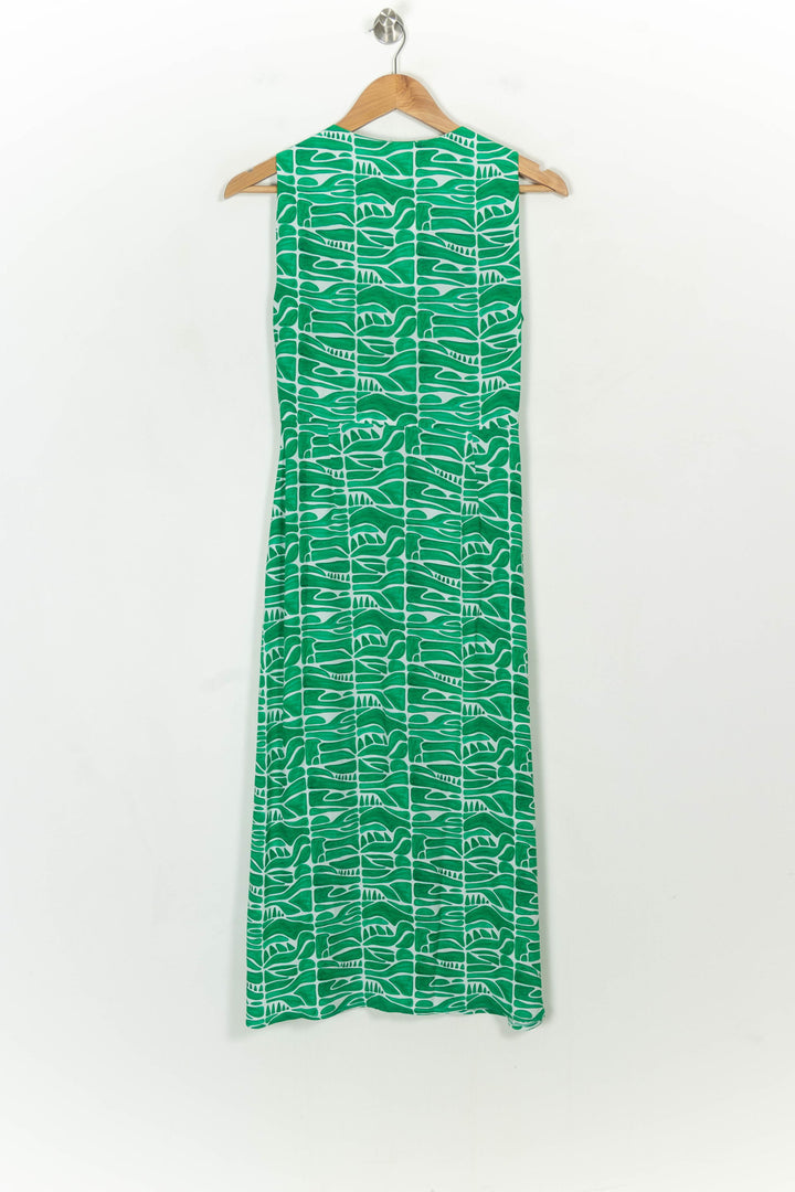 Robe Longue Verte et Blanche - Taille XS/34 de la marque Soi Paris | PARAD118833 - Vendu par Paradigme - Image 5