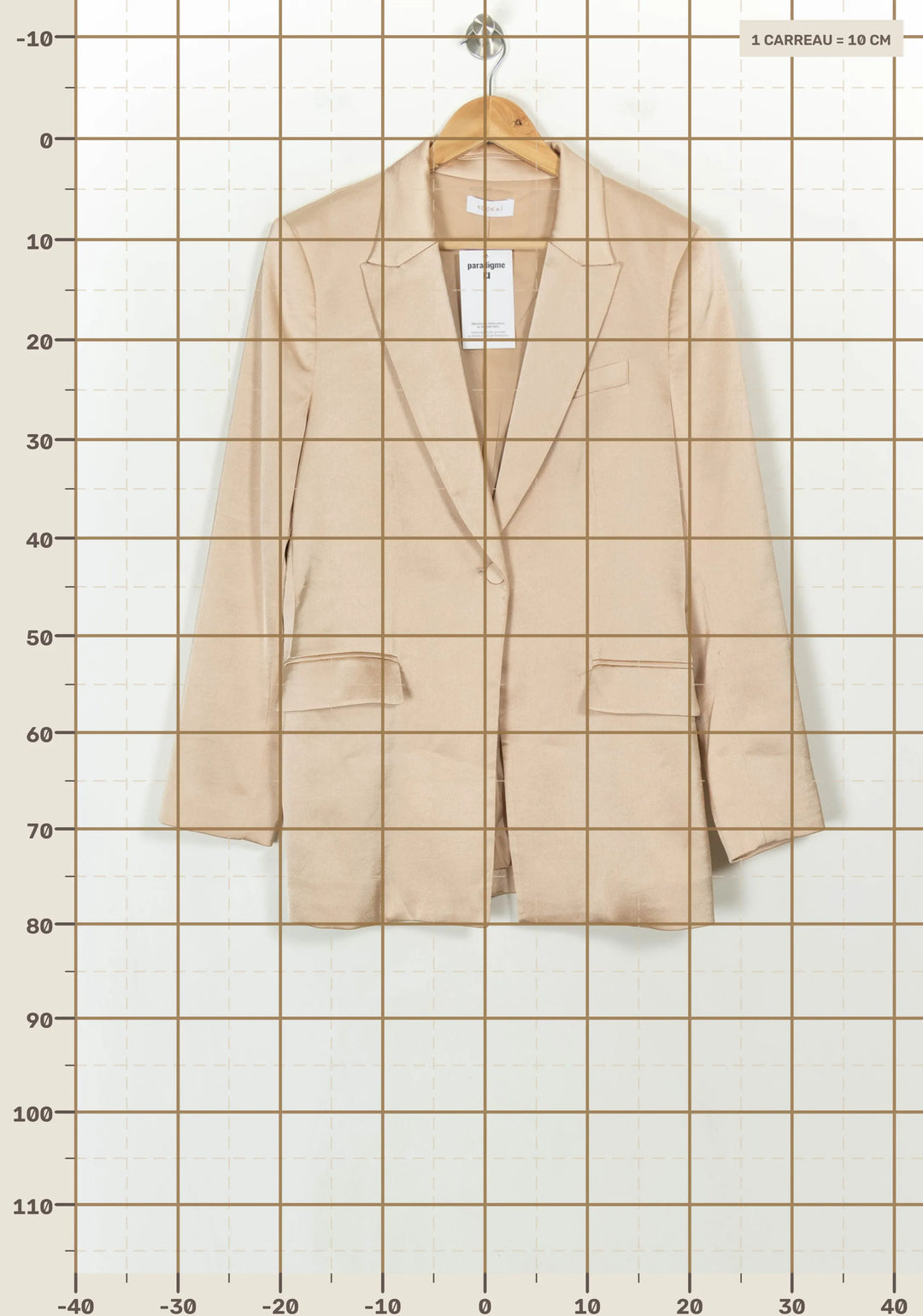 Blazer Doré - Taille L/40 de la marque Kookai | PARAD118834 - Vendu par Paradigme - Image 4