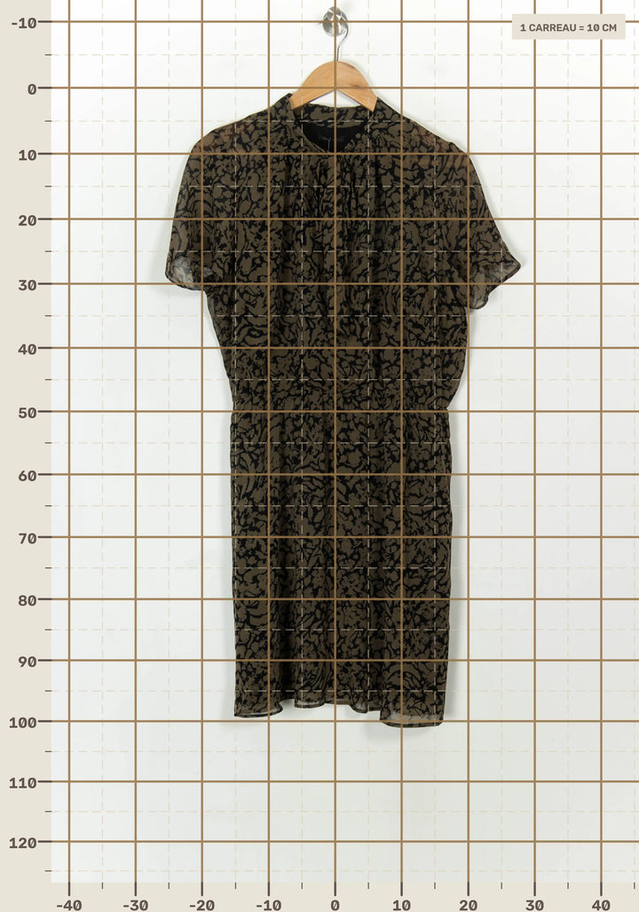 Robe Courte Verte et Noire - Taille XL/42 de la marque IKKS | PARAD118835 - Vendu par Paradigme - Image 4