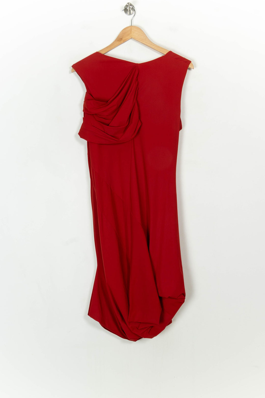 Robe Drapée Rouge - Taille XL/42 de la marque Indies | PARAD118841 - Vendu par Paradigme - Image 5