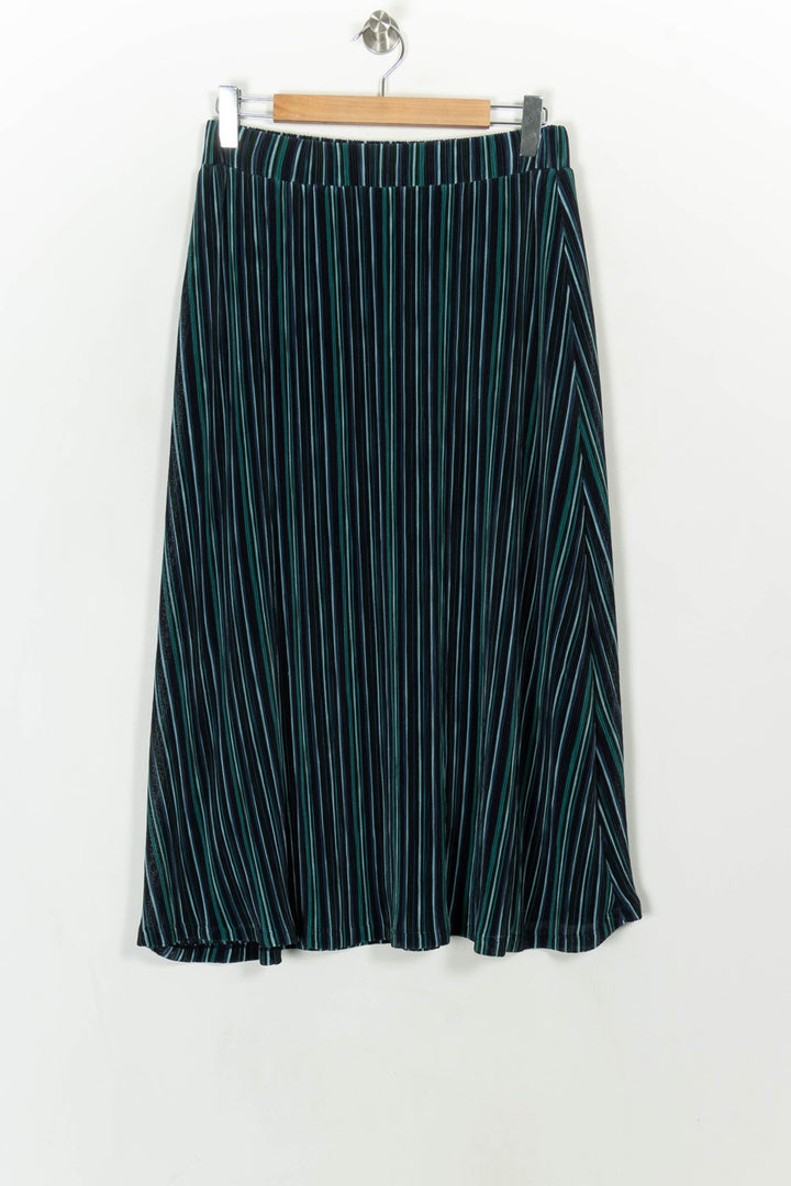 Jupe Plissée Bleu et Noir - Taille S/36 de la marque La Fée Maraboutée | PARAD118842 - Vendu par Paradigme - Image 2