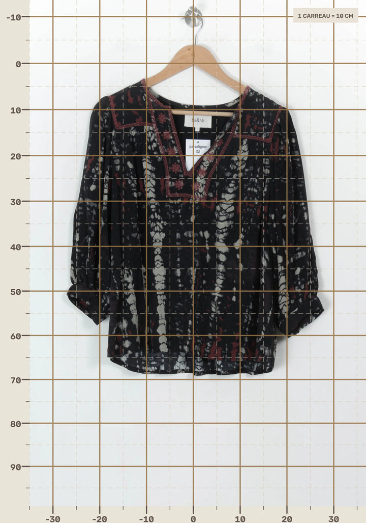 Blouse Noire et Blanche - Taille S/36 de la marque ba&amp;sh | PARAD118845 - Vendu par Paradigme - Image 4