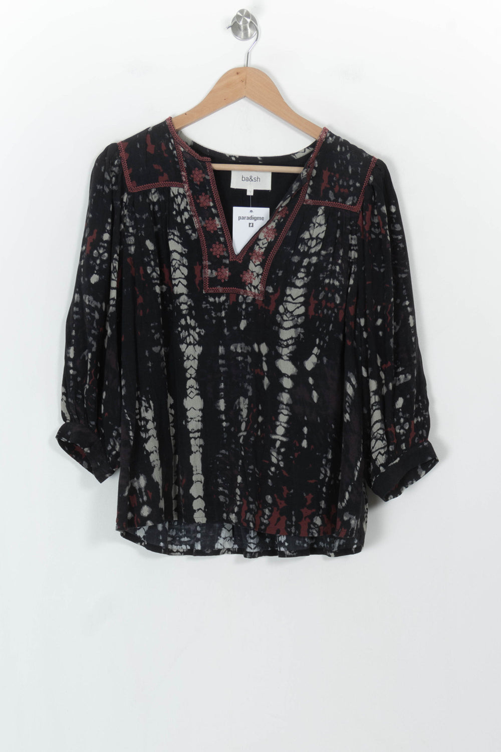 Blouse Noire et Blanche - Taille S/36 de la marque ba&sh | PARAD118845 - Vendu par Paradigme - Image 2