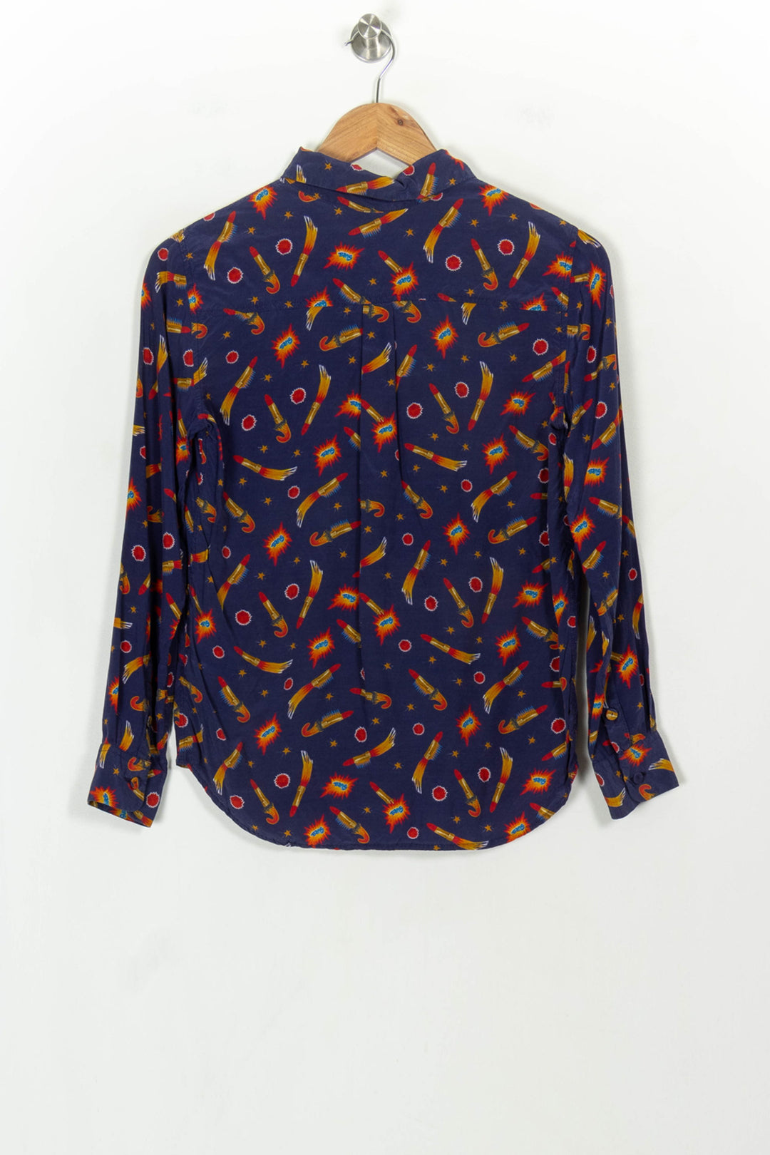 Chemise à motifs violette et jaune - Taille S/36 de la marque Soi Paris | PARAD118848 - Vendu par Paradigme - Image 5