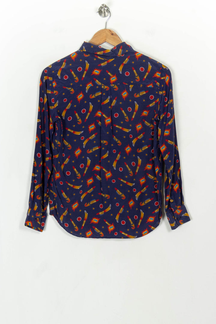 Chemise à motifs violette et jaune - Taille S/36 de la marque Soi Paris | PARAD118848 - Vendu par Paradigme - Image 5