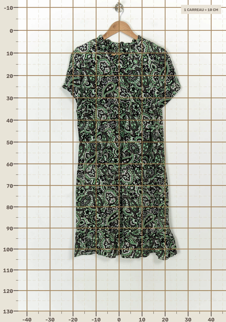 Robe Midi Noire et Verte - Taille L/40 de la marque IKKS | PARAD118849 - Vendu par Paradigme - Image 4