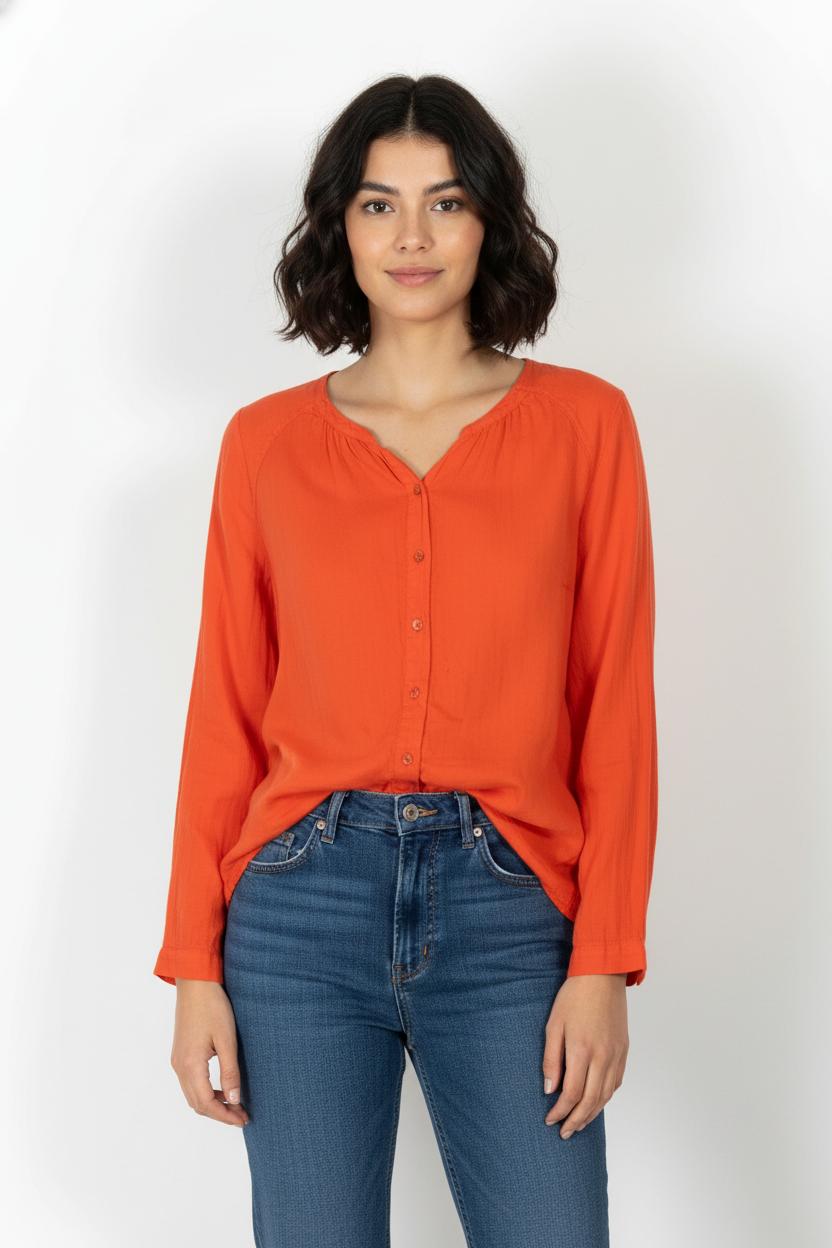 Chemise Orange - Taille XS/34 de la marque ba&sh | PARAD11885 - Vendu par Paradigme - Image 1