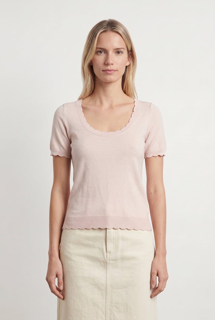 Pull Rose - Taille S/36 de la marque Petite Mendigote | PARAD118850 - Vendu par Paradigme - Image 1