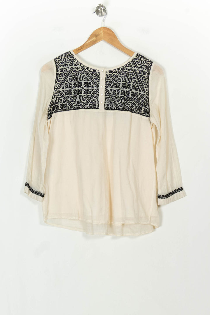 Blouse Blanche et Noire - Taille M/38 de la marque ba&amp;sh | PARAD118854 - Vendu par Paradigme - Image 5