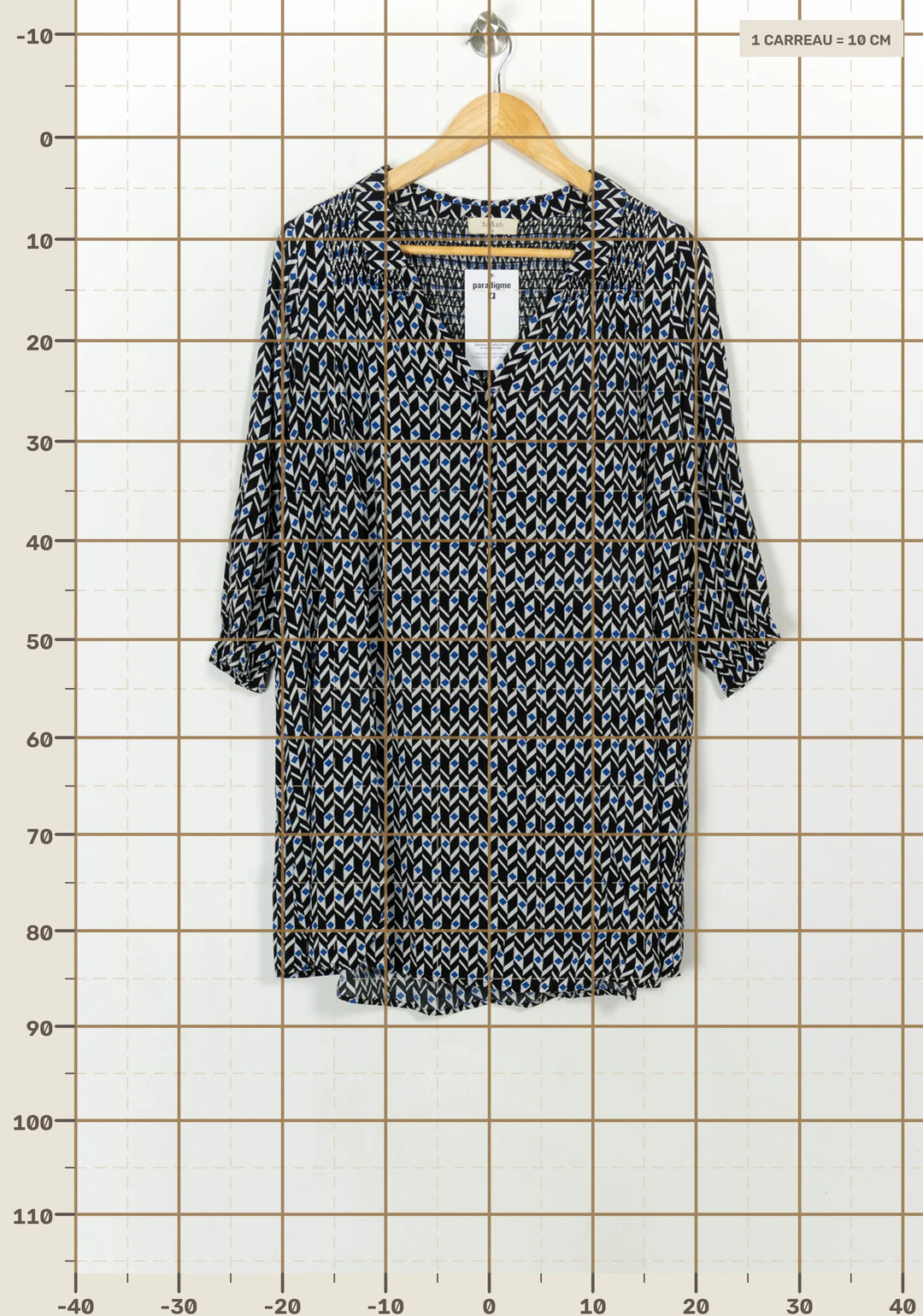 Robe Courte Bleue et Noire - Taille M/38 de la marque ba&amp;sh | PARAD118856 - Vendu par Paradigme - Image 4