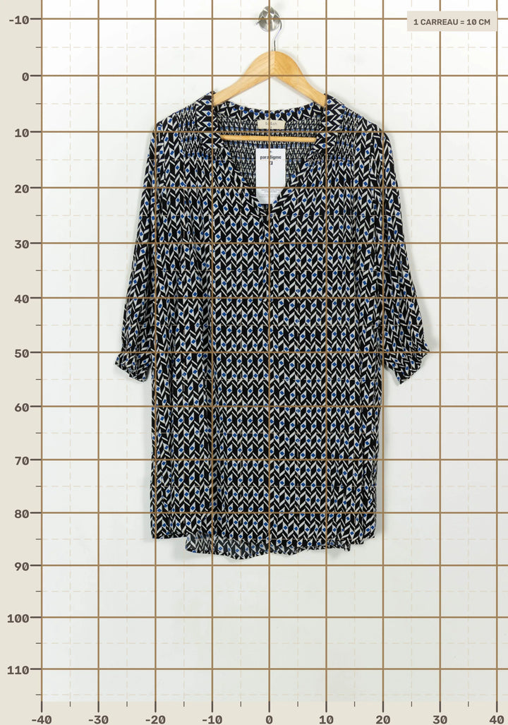 Robe Courte Bleue et Noire - Taille M/38 de la marque ba&amp;sh | PARAD118856 - Vendu par Paradigme - Image 4