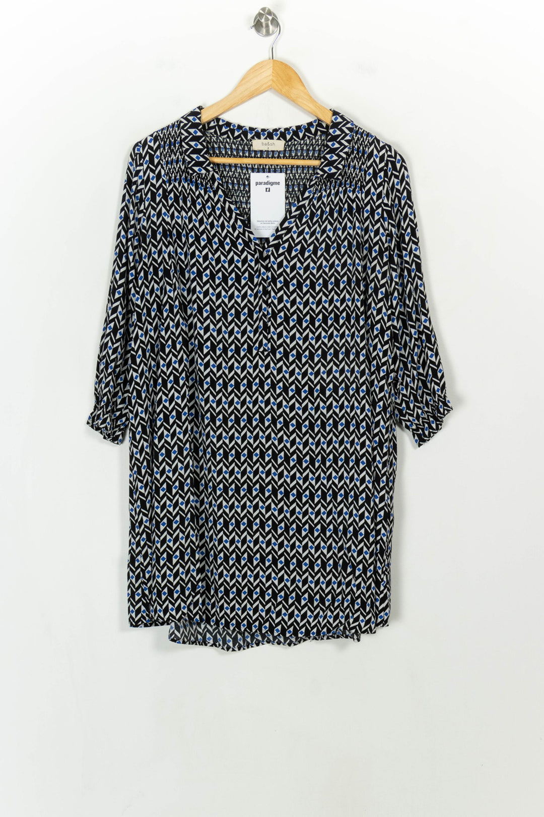 Robe Courte Bleue et Noire - Taille M/38 de la marque ba&amp;sh | PARAD118856 - Vendu par Paradigme - Image 2