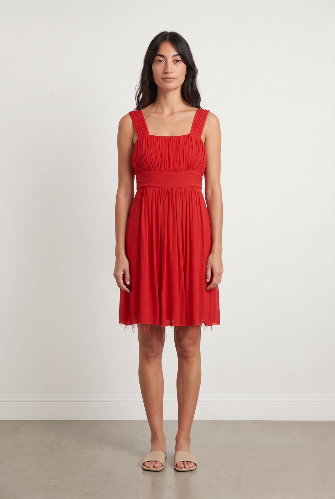 Robe À Bretelles Rouge - Taille S/36 de la marque Maison 123 | PARAD118864 - Vendu par Paradigme - Image 1
