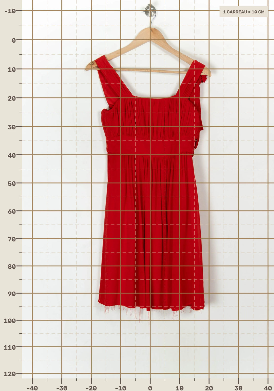 Robe À Bretelles Rouge - Taille S/36 de la marque Maison 123 | PARAD118864 - Vendu par Paradigme - Image 4