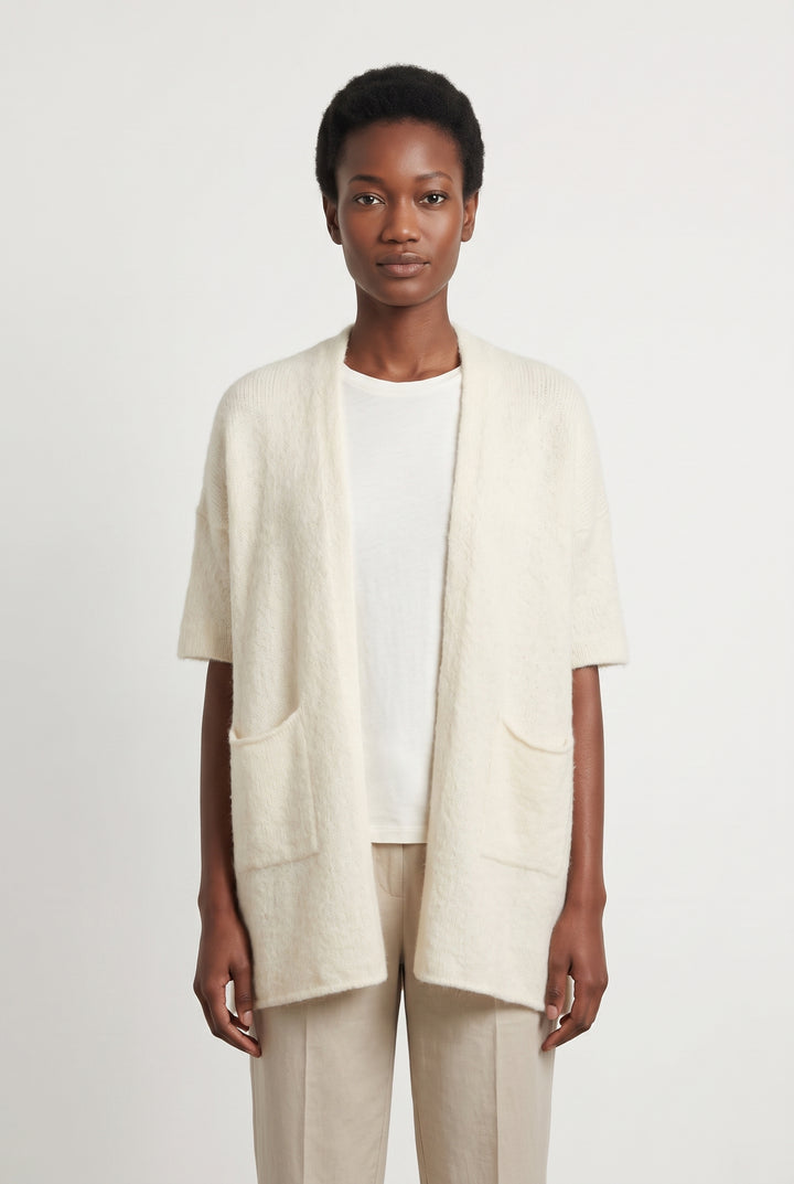Cardigan Blanc - Taille S/36 de la marque American Vintage | PARAD118868 - Vendu par Paradigme - Image 1