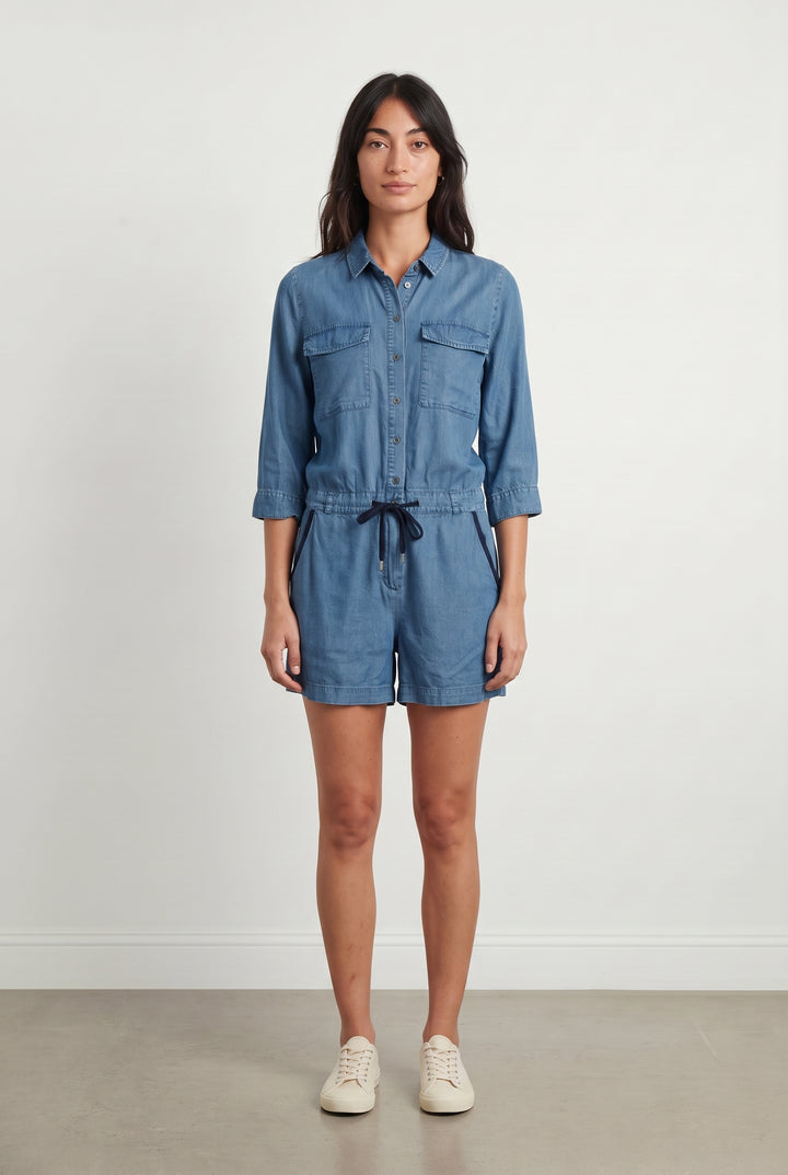 Combishort Bleu - Taille S/36 de la marque Maison 123 | PARAD118870 - Vendu par Paradigme - Image 1