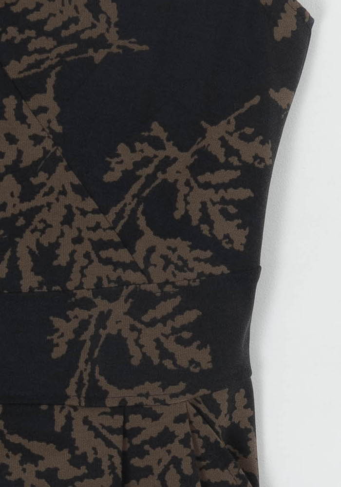 Robe Noire et Marron - Taille S/36 de la marque La Fée Maraboutée | PARAD118873 - Vendu par Paradigme - Image 3