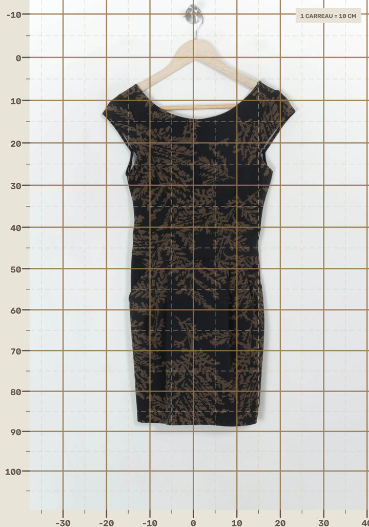 Robe Noire et Marron - Taille S/36 de la marque La Fée Maraboutée | PARAD118873 - Vendu par Paradigme - Image 4