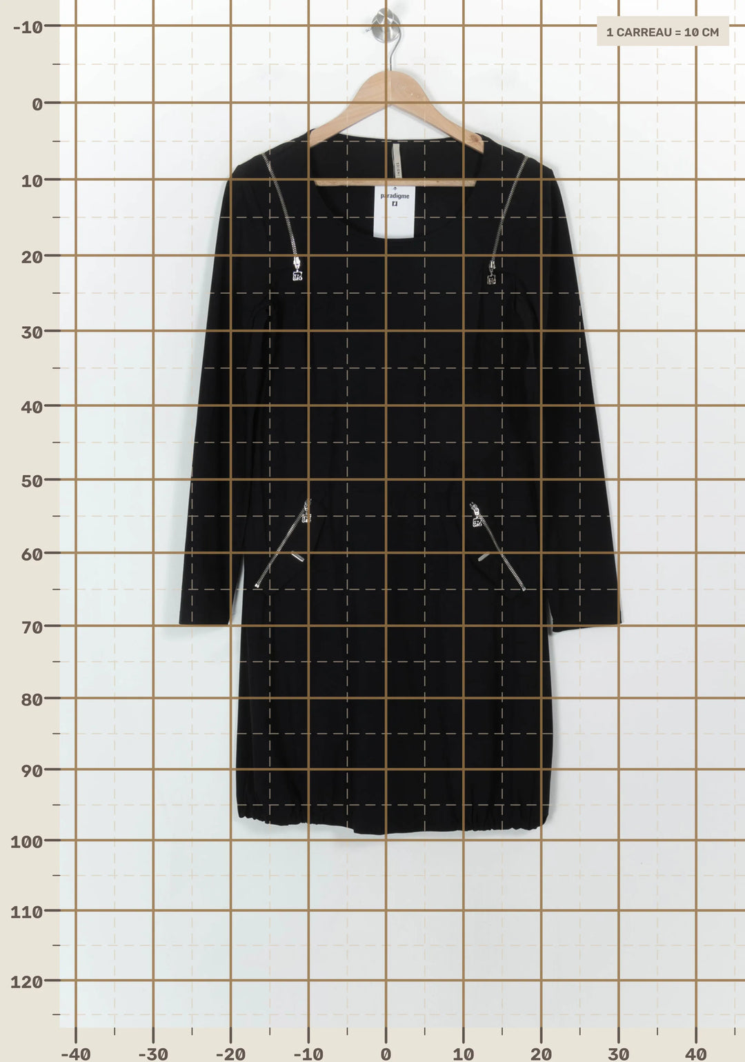 Robe Noire - Taille XXL/44 de la marque Indies | PARAD118874 - Vendu par Paradigme - Image 4
