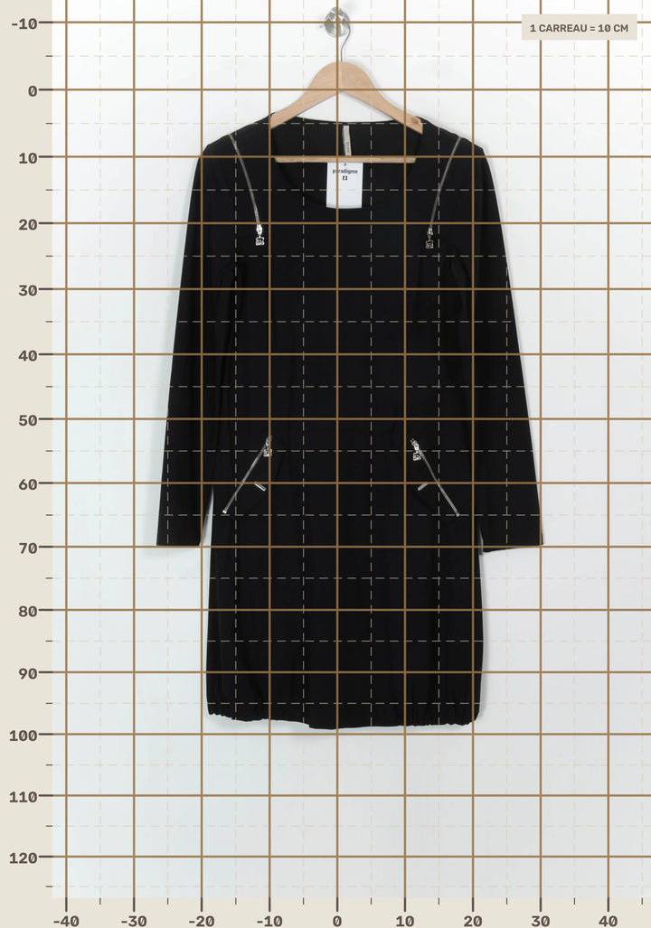 Robe Noire - Taille XXL/44 de la marque Indies | PARAD118874 - Vendu par Paradigme - Image 4