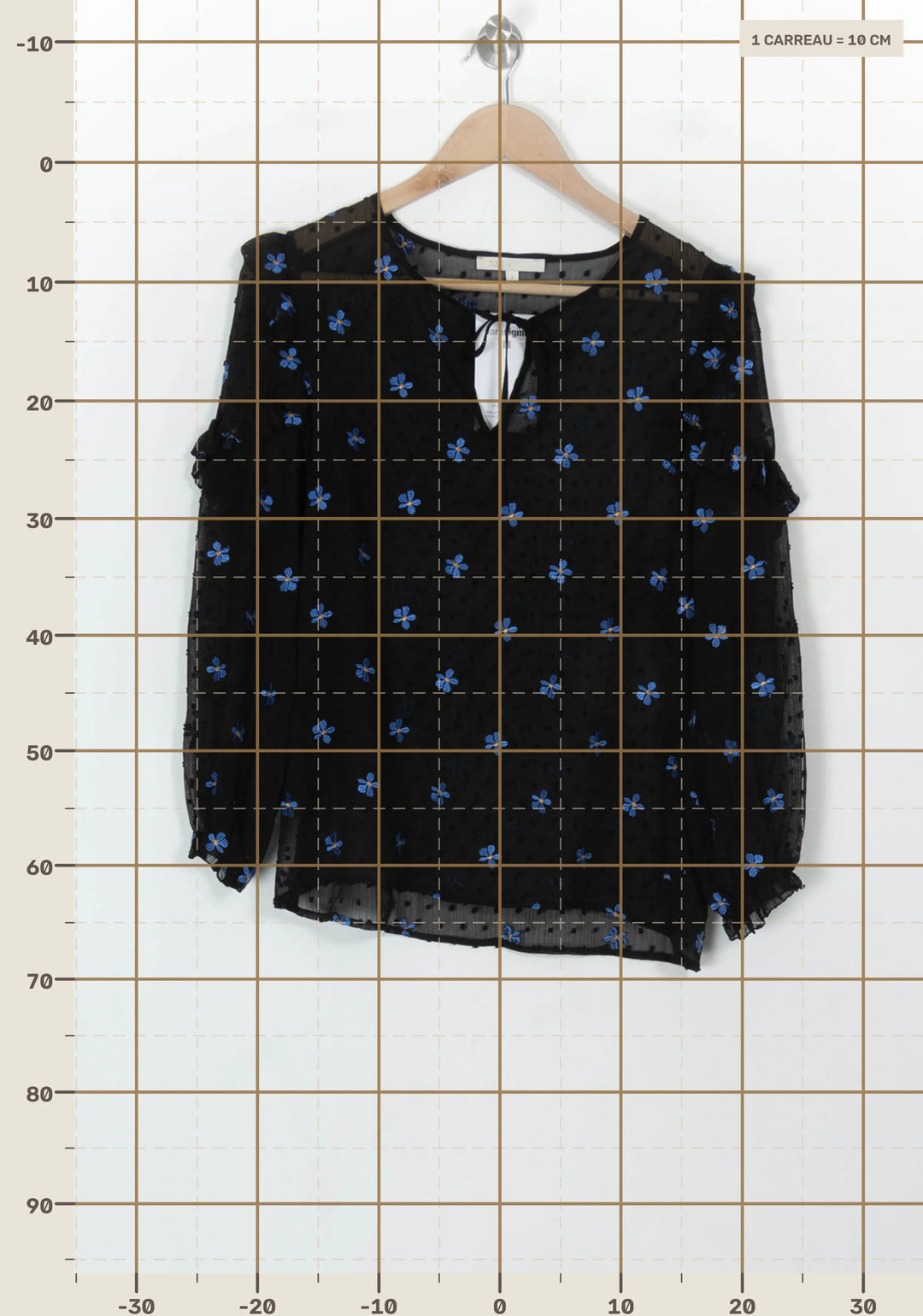 Blouse Noire et Bleue - Taille S/36 de la marque Maje | PARAD118877 - Vendu par Paradigme - Image 4