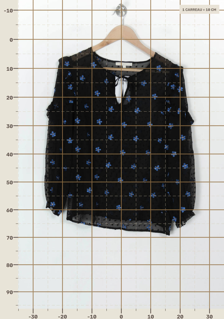 Blouse Noire et Bleue - Taille S/36 de la marque Maje | PARAD118877 - Vendu par Paradigme - Image 4