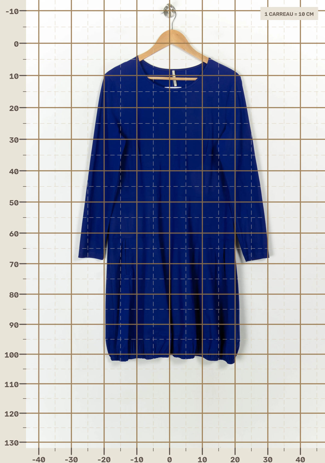 Robe Courte Bleue - Taille XXL/44 de la marque Indies | PARAD118878 - Vendu par Paradigme - Image 4