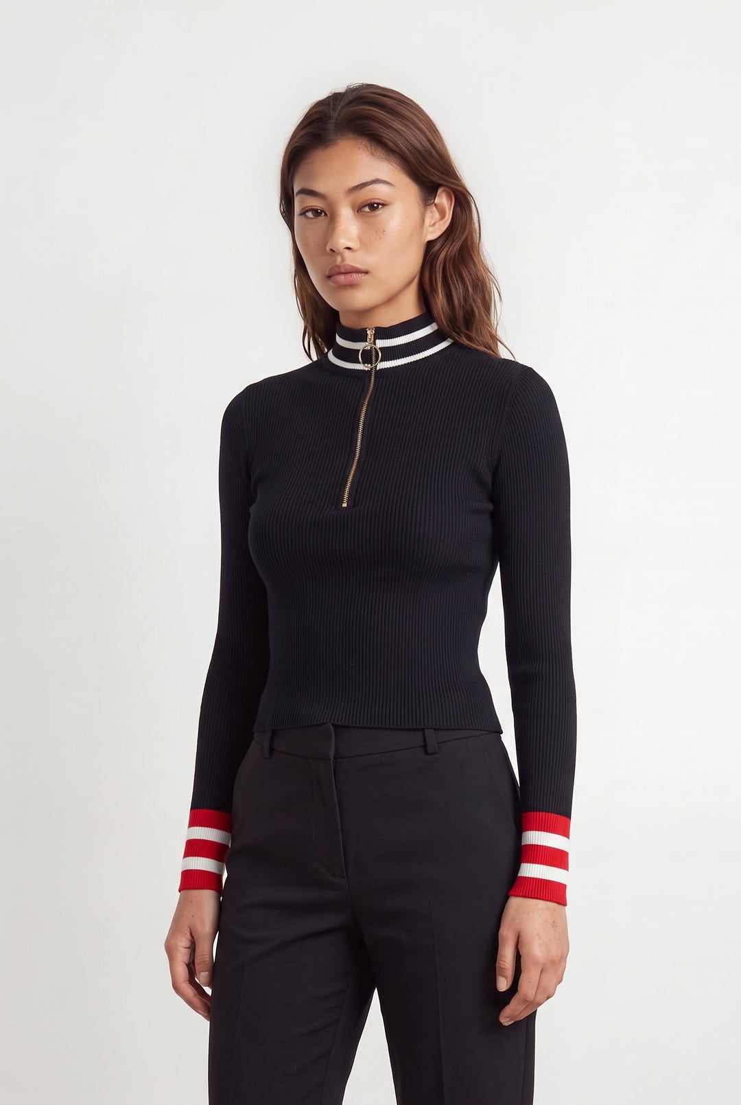 Pull Bleu et Rouge - Taille S/36 de la marque Maje | PARAD118879 - Vendu par Paradigme - Image 1