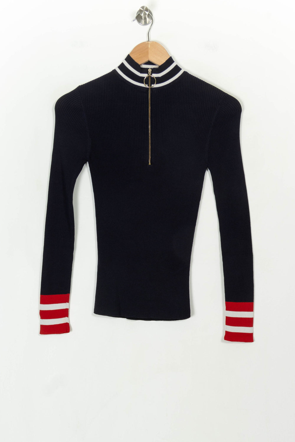 Pull Bleu et Rouge - Taille S/36 de la marque Maje | PARAD118879 - Vendu par Paradigme - Image 2