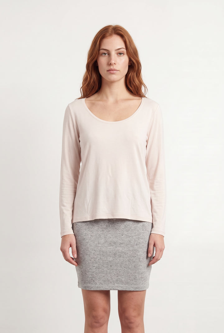 T-shirt Manches Longues Rose - Taille S/36 de la marque Majestic Filatures | PARAD118880 - Vendu par Paradigme - Image 1