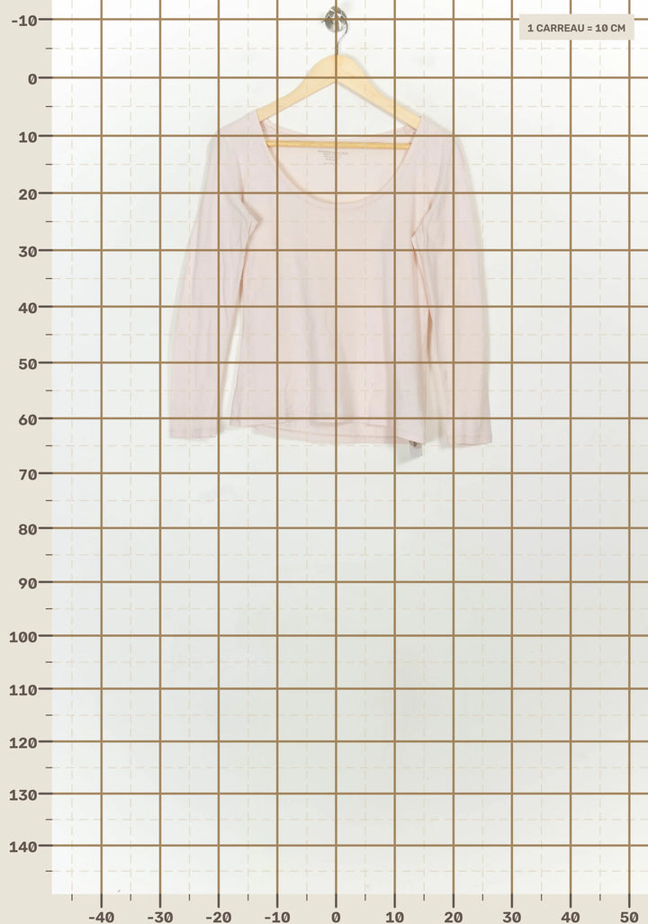 T-shirt Manches Longues Rose - Taille S/36 de la marque Majestic Filatures | PARAD118880 - Vendu par Paradigme - Image 4
