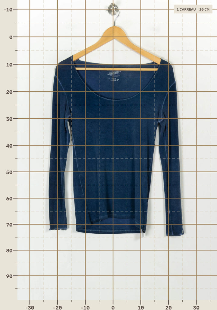 T-shirt Manches Longues Bleu - Taille S/36 de la marque Majestic Filatures | PARAD118881 - Vendu par Paradigme - Image 4
